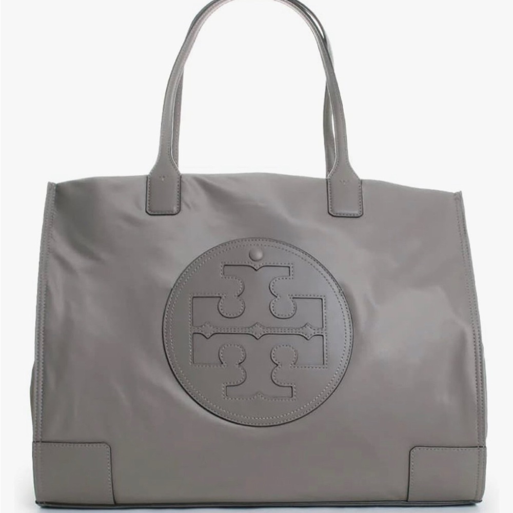 Tory Burch Large Ella Tote I Gray Heron (Khaki color)